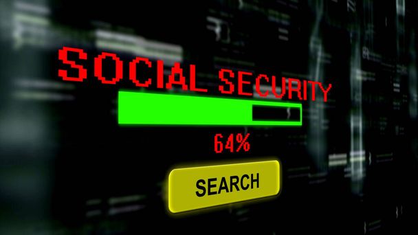Suche nach Online-Fortschrittsbalken für die soziale Sicherheit - Foto, Bild
