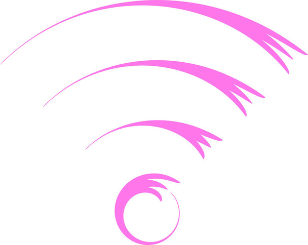 Um logotipo Wi-Fi estilizado em rosa para impressão ou uso online
 - Foto, Imagem