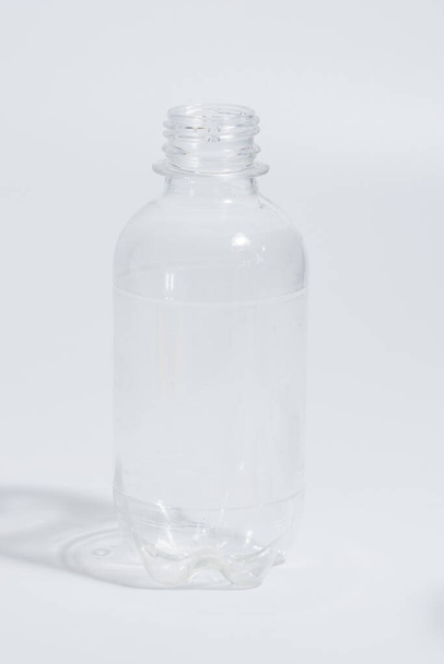 White transparent waste plastic bottles - Foto, Imagen