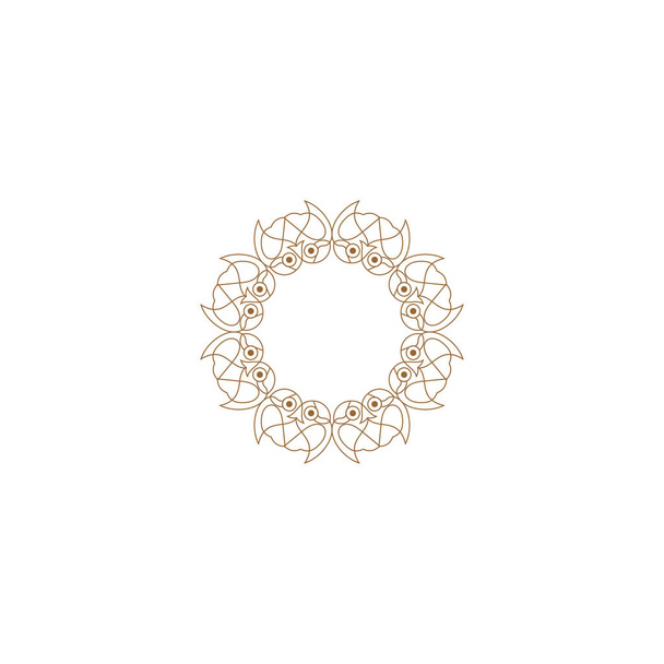 Vektor logó design sablon - absztrakt szimbólum díszítő arab stílusban - embléma luxus termékek, szállodák, butikok, ékszerek, keleti kozmetikumok, éttermek, üzletek és üzletek - Fotó, kép