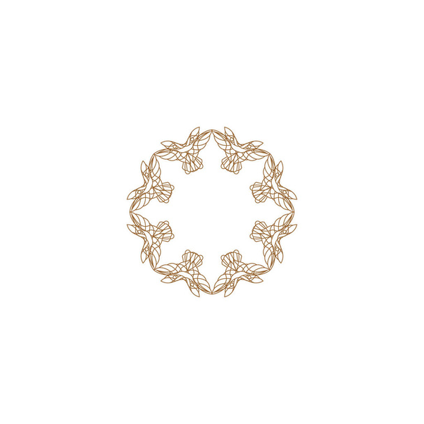 Vector Logo Design Template - abstraktes Symbol im ornamentalen arabischen Stil - Emblem für Luxusprodukte, Hotels, Boutiquen, Schmuck, orientalische Kosmetik, Restaurants, Geschäfte und Geschäfte - Foto, Bild