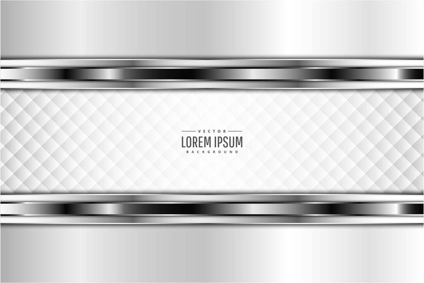  Metallic background luxury of gray and silver with white space. - Vector, Image