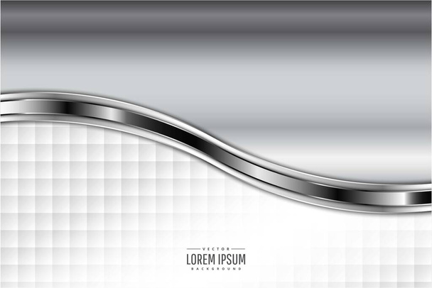  Metallic background luxury of gray and silver with white space. - Vector, Image