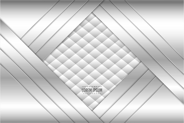  Abstract background luxury with white and gray metallic modern design vector illustration. - Vector, Image
