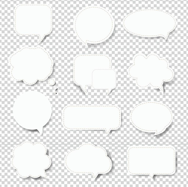 Speech Bubble Set Transparent Background - Вектор,изображение