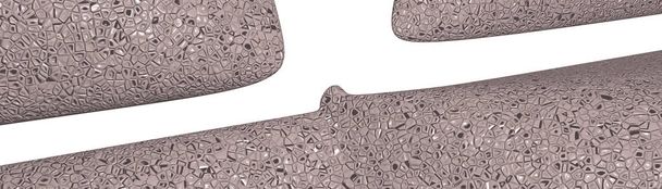 Ultra amplo fundo abstrato 3D de padrões geométricos curvos de cor marrom rosado com iluminação e sombras para várias aplicações que precisam de obras de arte coloridas
 - Foto, Imagem