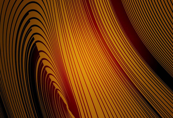 曲線を持つダークオレンジベクトルテンプレート。バンディラインを備えたモダンなグラデーション抽象イラスト。携帯電話画面の背景. - ベクター画像