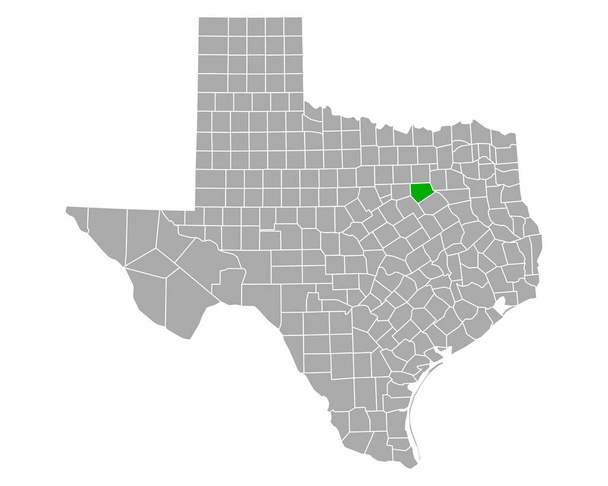 Mapa Ellisu v Texasu - Vektor, obrázek