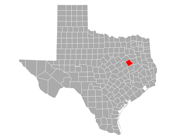 Mapa Freestonu v Texasu - Vektor, obrázek