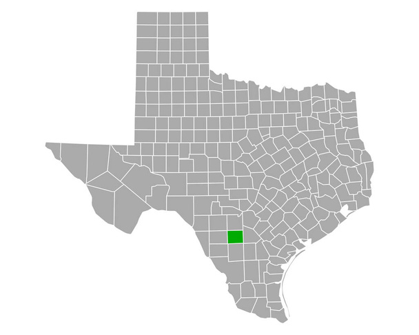 テキサス州(テキサス州)のフリオ地図 - ベクター画像