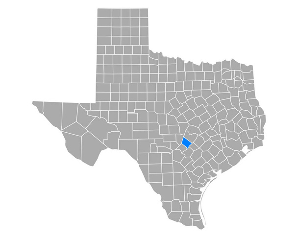 Kaart van Hays in Texas - Vector, afbeelding