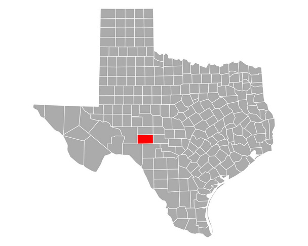 Карта Саттона в Техасі. - Вектор, зображення