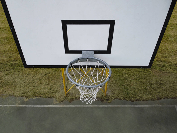 Kosárlabda hátlap drón nézet - Fotó, kép