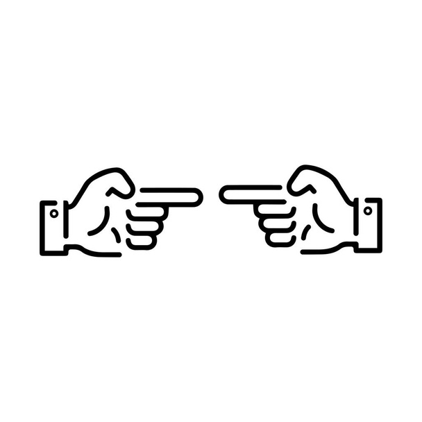  Gestos de manos y lenguaje de señas aislados. Ilustración vectorial de manos humanas
. - Vector, Imagen