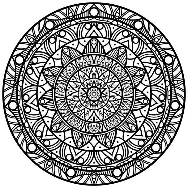 Мандалы для раскраски. Декоративные круглые украшения
 - Вектор,изображение
