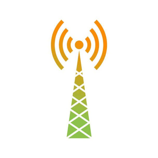 Unique Telecom Tower Vector Glyph Icon - Vector, Image