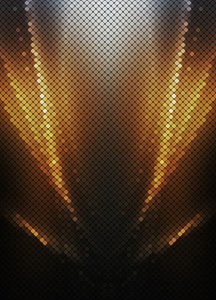 Разноцветные золотые абстрактные огни диско фон квадратный пиксель мо
 - Вектор,изображение
