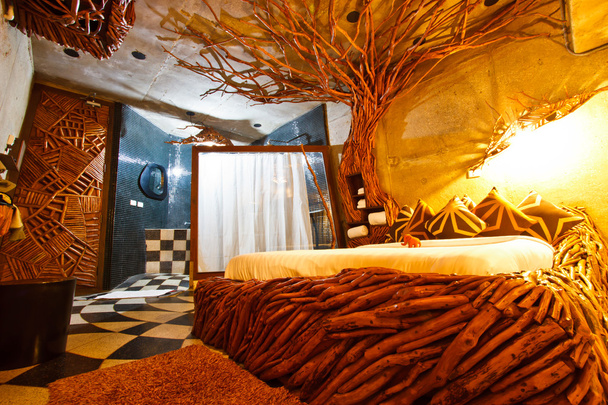Modern bedroom in hotel - Photo, Image