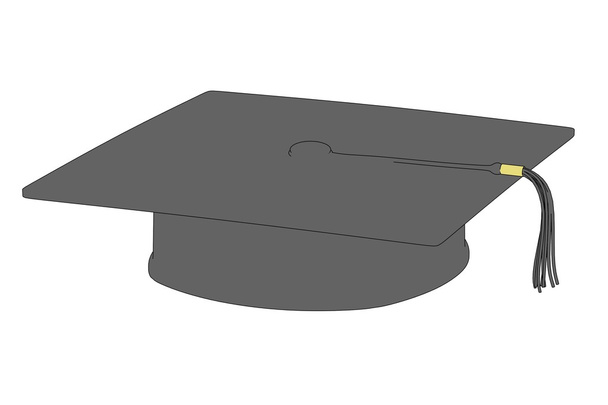 Imagen de dibujos animados del casquillo de graduación
 - Foto, imagen