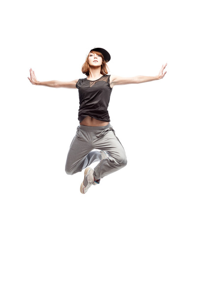 hip-hop woman dancing - Foto, afbeelding