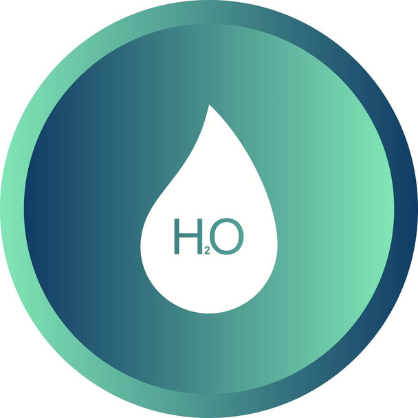 Einzigartiges H2O Vector Glyph Icon - Vektor, Bild