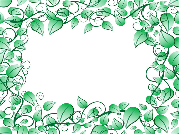 Seamless leaf pattern. Place for your text. - Vector, imagen