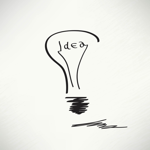 Creative idea in bulb shape as inspiration concept. Vector design element - Vector, afbeelding