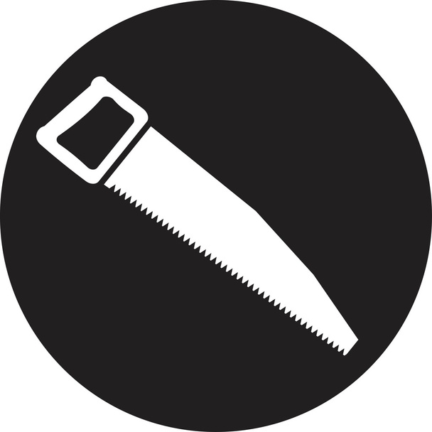 vector icon of hand saw - Vektor, kép