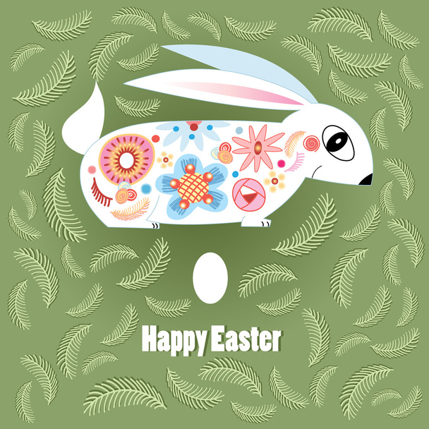 Ornamental Easter bunny - Vector, Image