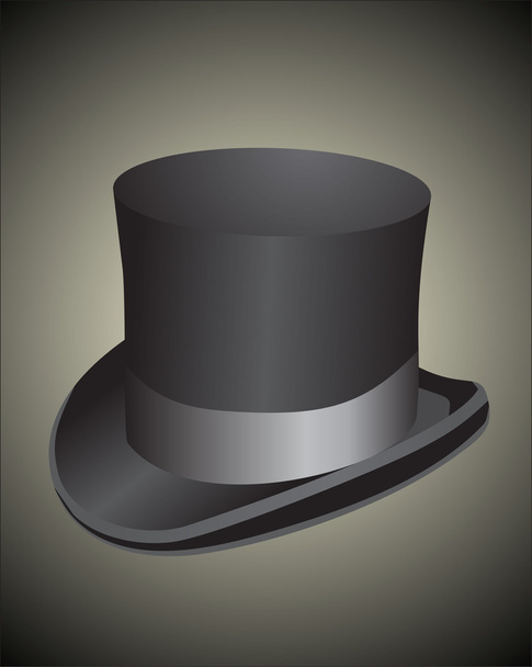 Black top hat - Вектор,изображение