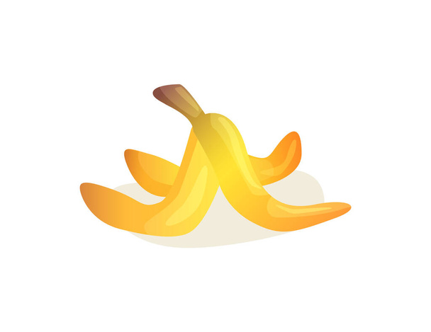Banana Skin Peel Tropical Fruit Waste Icon Vector - Vektor, Bild