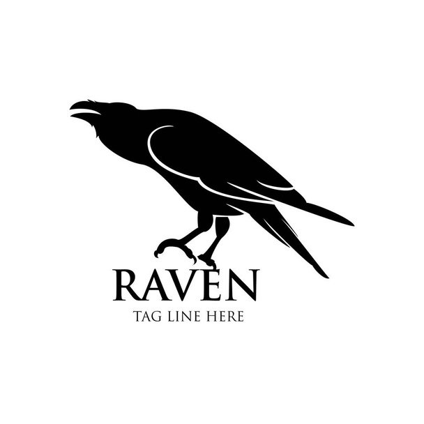 diseño de vectores de icono de logotipo de cuervo
 - Vector, Imagen