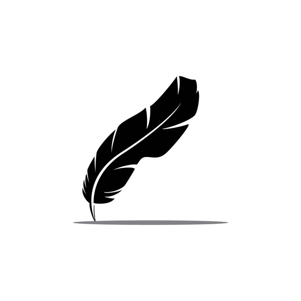 plumes logo icône design vecteur - Vecteur, image