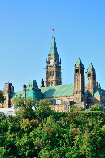 budynek Parlamentu w wzgórze Ottawa - Zdjęcie, obraz