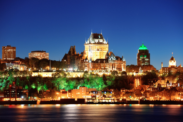 Quebec stad 's nachts - Foto, afbeelding