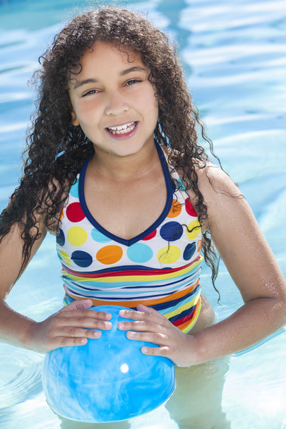 Girl Child In Swimming Pool - Foto, Imagem