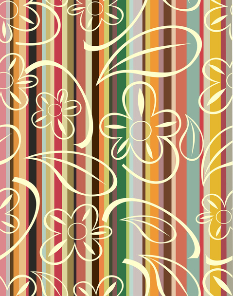 Seamless pattern from abstract flowers - Vektori, kuva