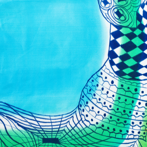 abstract patroon op handgemaakte zijden batik - Foto, afbeelding