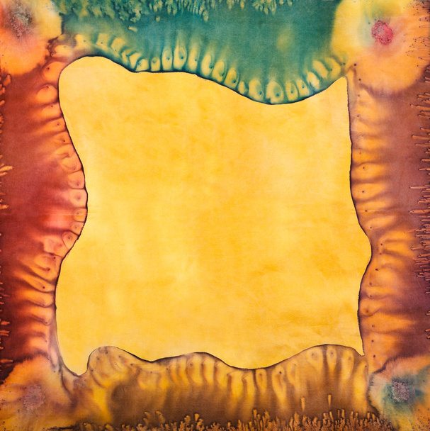 абстрактный рисунок на ручной шелковой батик
 - Фото, изображение