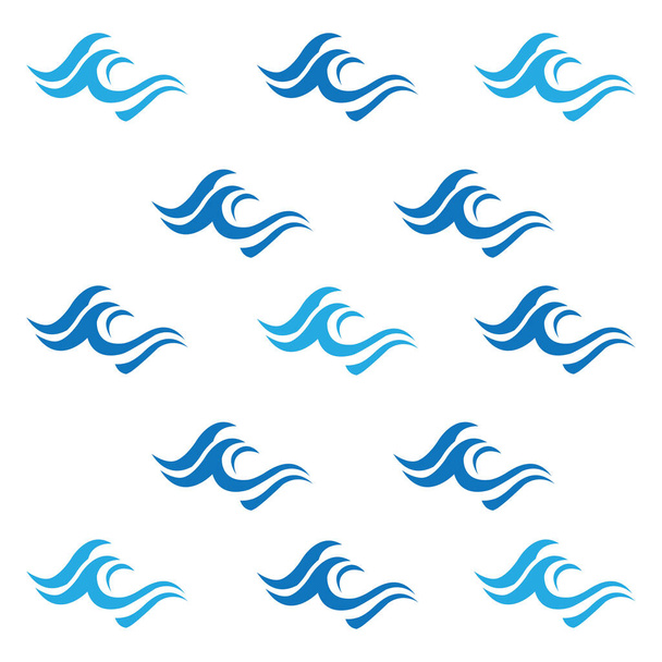 Su dalgası simgesi vektör çizim logosu - Vektör, Görsel