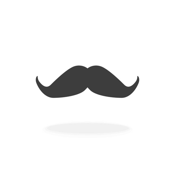 Signo de símbolo de bigote Simple Vector Ilustración Silueta Negro
 - Vector, imagen