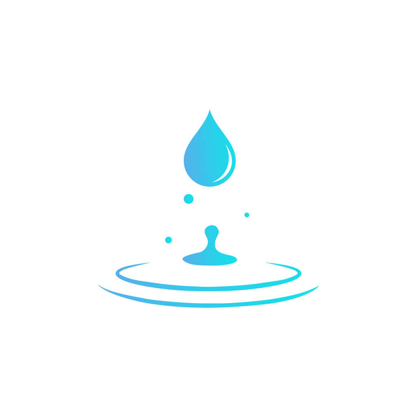 Wassertropfen flach. Splash-Symbol. Vektor auf isoliertem weißem Hintergrund. Eps 10 - Vektor, Bild