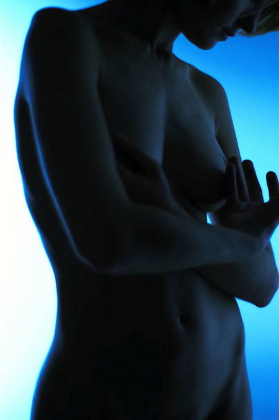 Studio shot of a woman's naked body - Фото, изображение