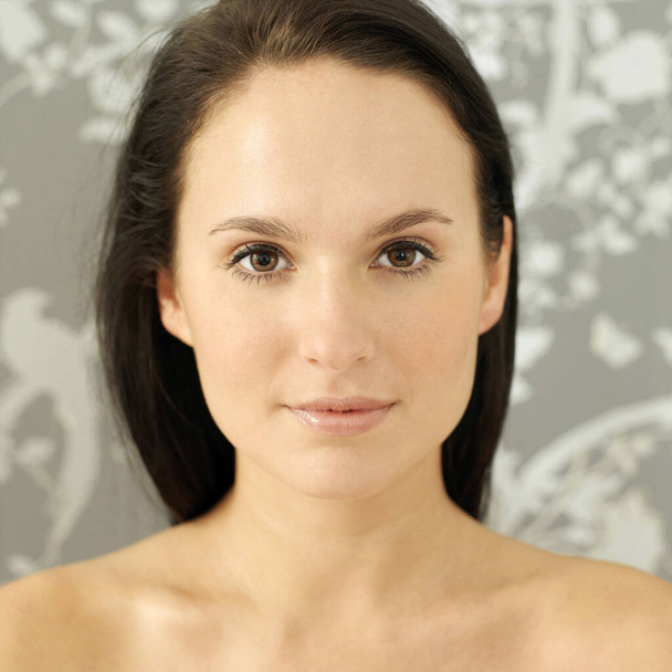 Portrait of woman's face with makeup on - Photo, image
