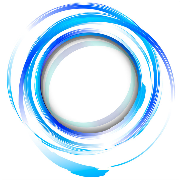 Blue abstract design element with brush strokes. - Vector, Image