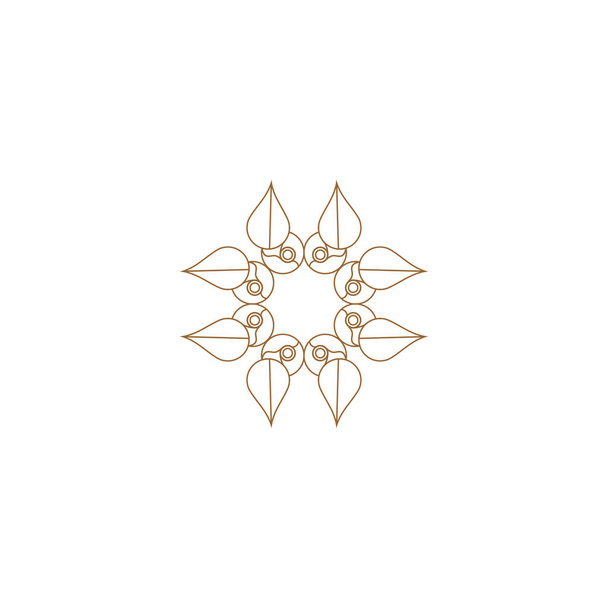 Modello di design del logo vettoriale - simbolo astratto in stile arabico ornamentale - emblema per prodotti di lusso, hotel, boutique, gioielli, cosmetici orientali, ristoranti, negozi e negozi - Vettoriali, immagini