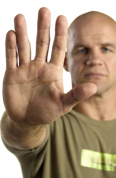 Man showing a stop gesture - Valokuva, kuva