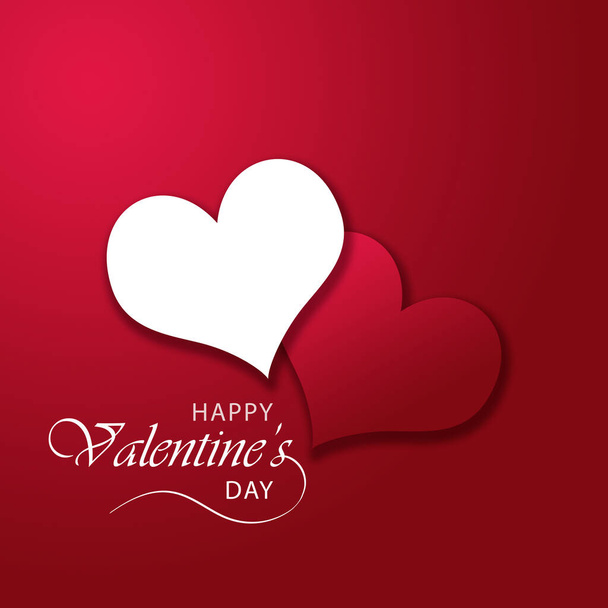 Happy Valentine's Day card template. minimalist design - Zdjęcie, obraz