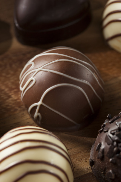Gourmet Fancy Dark Chocolate Truffle Candy - 写真・画像