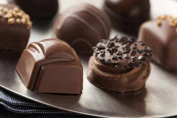 Gourmet Fancy Dark Chocolate Truffle Candy - Фото, изображение
